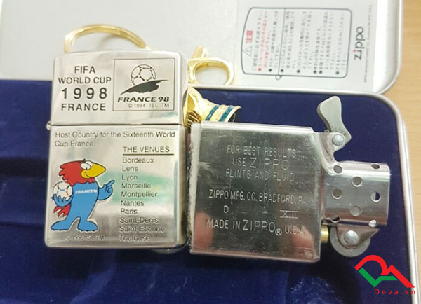 Zipp la mã XII mạ bạc giới hạn France 98 - 1996 C38